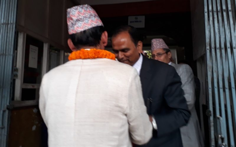 नवनियुक्त बिज्ञान तथा प्रबिधि मन्त्री प्रेमबहादुर सिंहलाई भब्य स्वागत