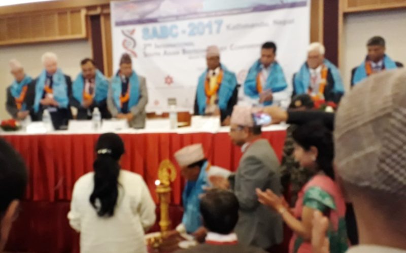 बिज्ञान तथा प्रबिधि मन्त्री प्रेमबहादुर सिंहद्वारा तेस्रो अन्तराष्ट्रिय दक्षिण एसिया स्तरीय जैविक प्रबिधि सम्मेलनको समुद्घाटन