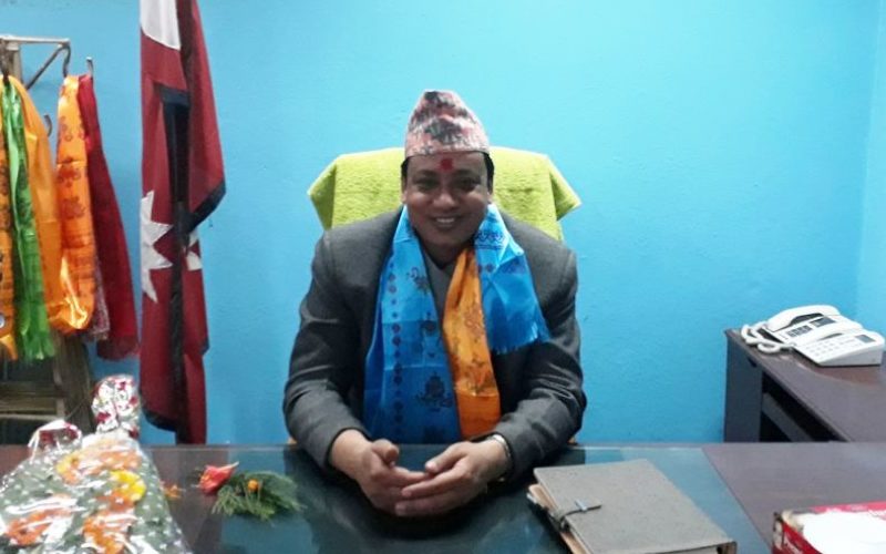 इन्द्र बानियाँद्वारा गृहराज्यमन्त्रीको पदभार ग्रहण
