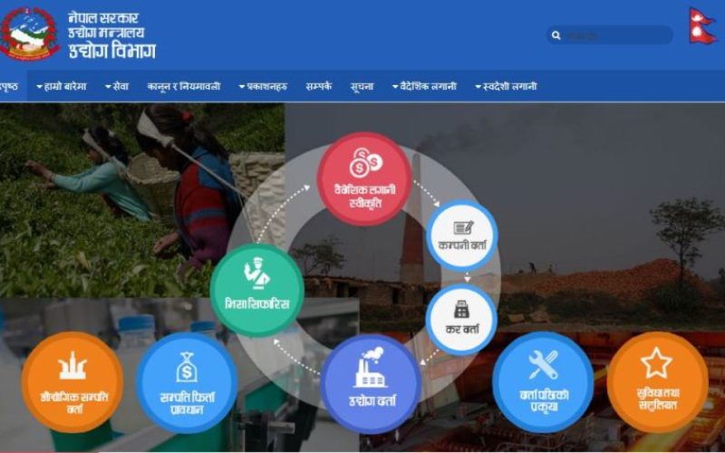 नयाँ उद्योग दर्ता तथा पेटेन्ट दर्ताको लागि उद्योग विभागमा सम्पर्क गर्नुहोला